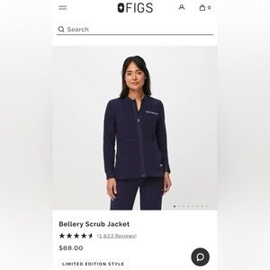 XS FIGS women’s scrub jacket